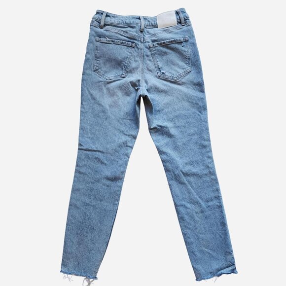 Express '90s style high-rise skiny jeans, factory distressed - size 2 - Picture 4 of 8